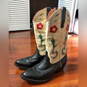 Rare flower cowgirl boots